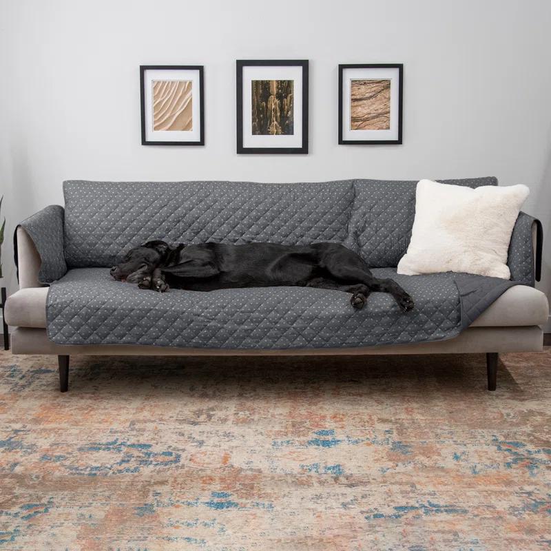 FurHaven Reversible Water-Resistant Small Sofa Loveseat Cover Furniture Protector