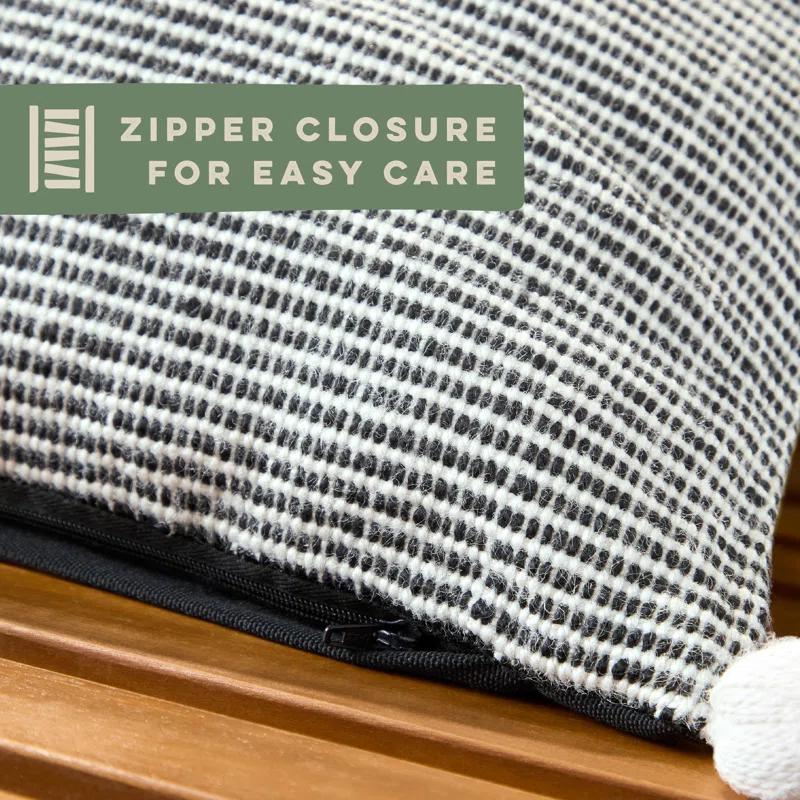 Town & Country Living TOWN & COUNTRY TERRA Alara Ribbed Texture Indoor Outdoor Decorative Pillow 20"x20"