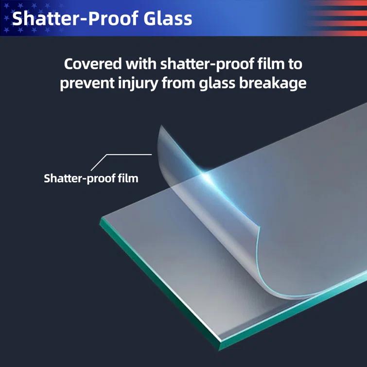 HBEZON Siva 60 In. W X 75 In. H Semi-Frame Sliding Shower Door In Black With 5/16" Tempered Clear Glass HBZ01-AP03-BK