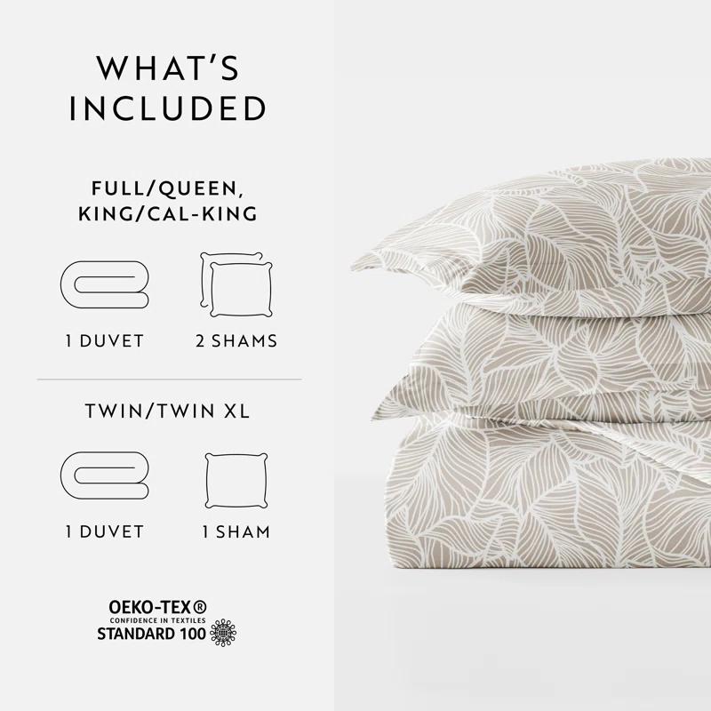 Becky Cameron Patterned Ultra Soft 3 Piece Duvet Cover Set - Serenity