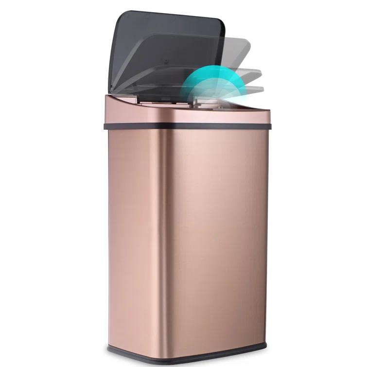 Nine Stars 13.2 Gallon Stainless Steel Motion Sensor Trash Can