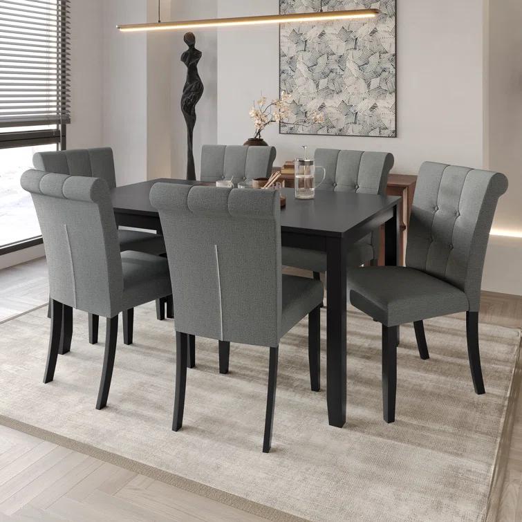 Lark Manor™ Danina Dining Set With Upholstered Chairs And 59" Rectangular Table