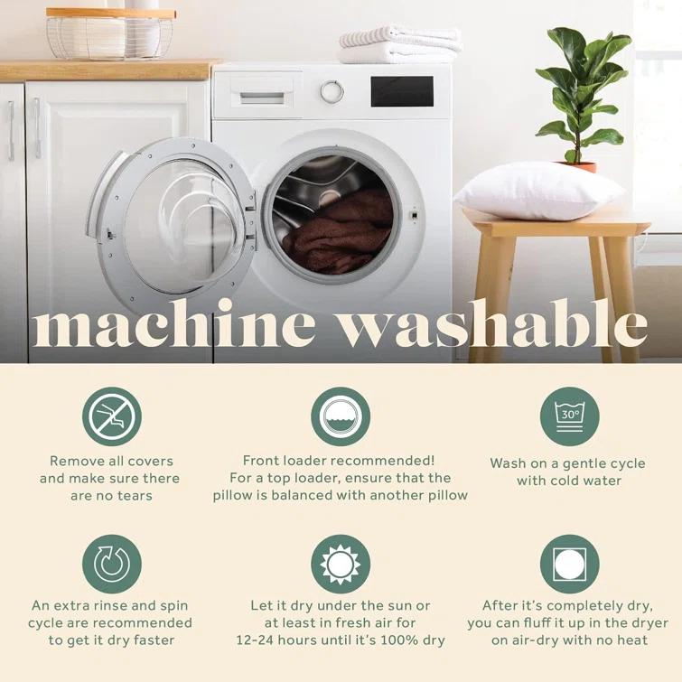 Decorative Throw Pillow Insert Down 100% Cotton Cover 233 Thread Count Square Pillow Insert