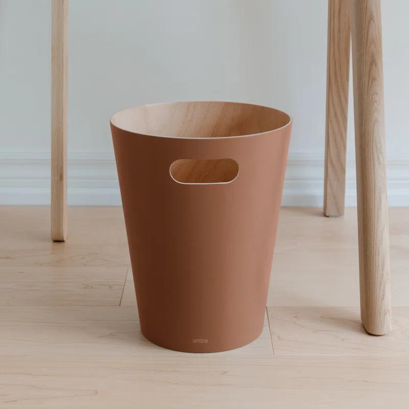 Umbra Woodrow Solid Wood Open Waste Basket - 2 Gallons