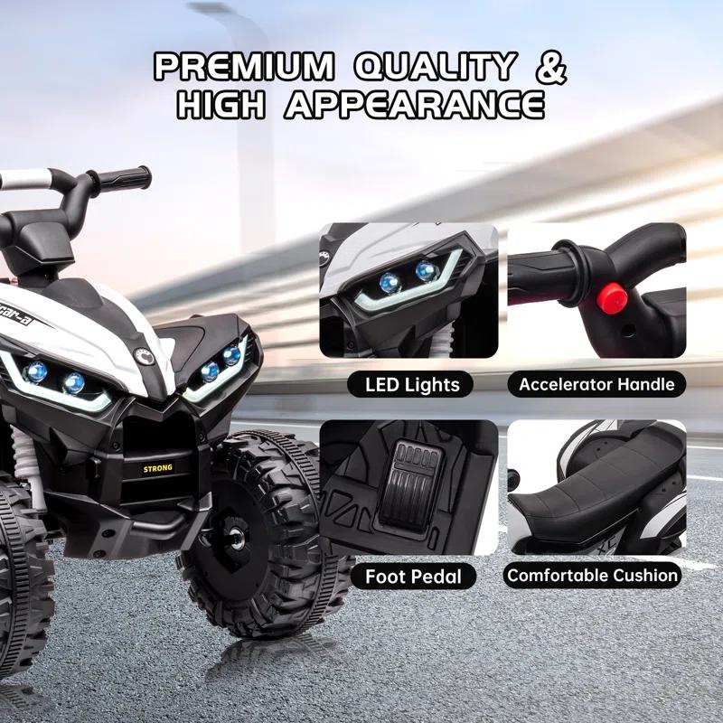 Hetoy 12V Battery Powered Electric Four-Wheeler With Music