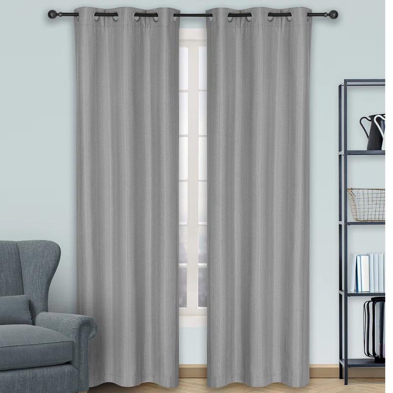 Safdie & Co. Inc. Polyester Room Darkening Curtain Pair (Set of 2)