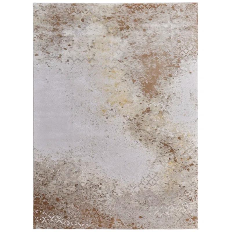 Room Envy Vanhorn Modern Watercolor, Brown/Tan/Ivory