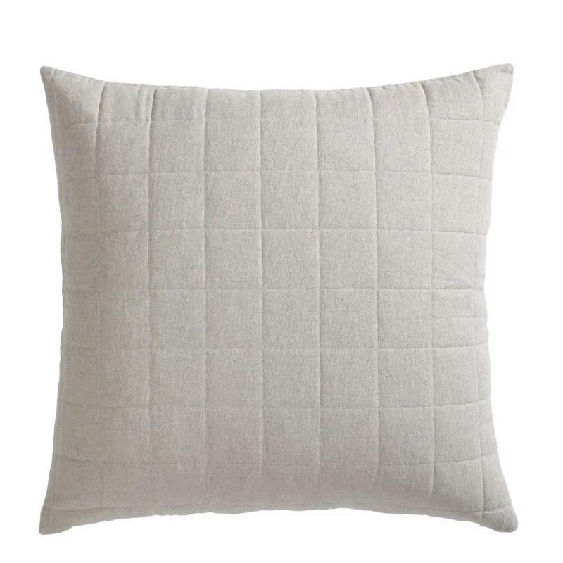 Calvin Klein Calvin Klein Melange Flannel Cotton Solid 2 Piece Euro Sham Set
