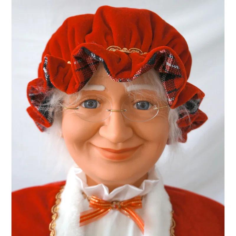 Fraser Hill Farm Life Size 58-in. Dancing Mrs. Claus Animatronic with Basket