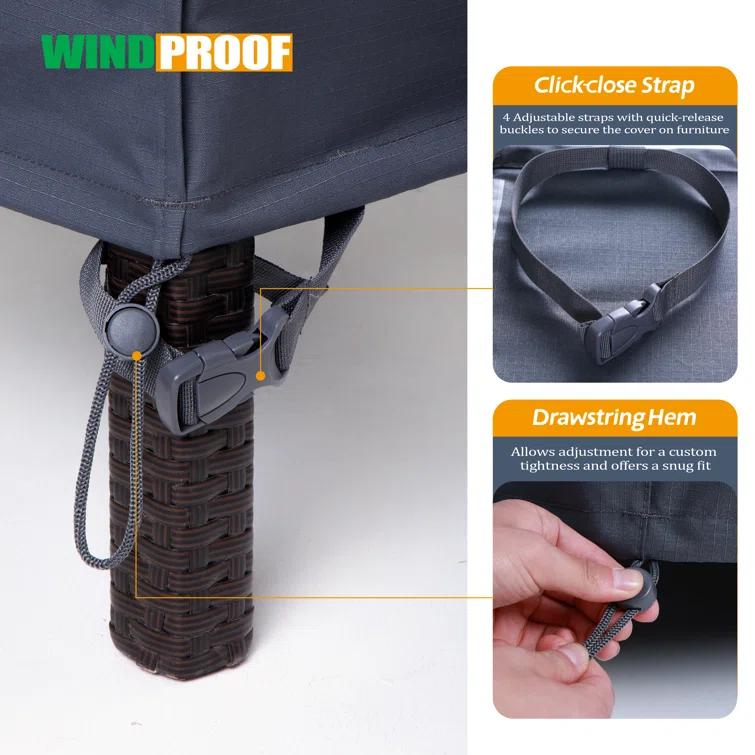 F&J Outdoors Premium Waterproof Outdoor Patio Round Table Cover: Latest Rip-Stop Fabric, 3-Year Warranty