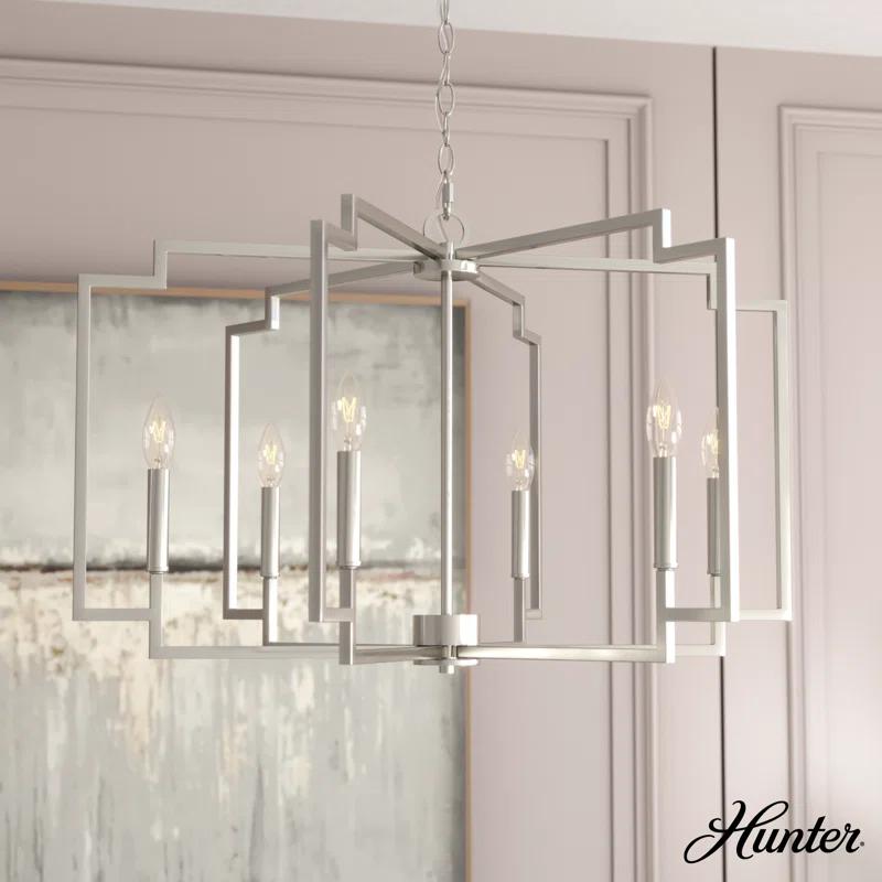 Hunter Fan Hunter 30 Inch Zoanne 6 Light Chandelier Ceiling Light Fixture