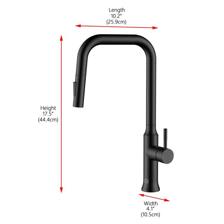 Elegant Home Living Elegant Home Living Noor Pull Down Kitchen Faucet FAK-311MBK