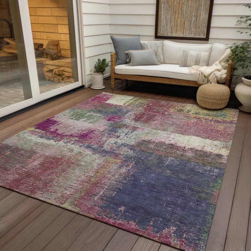 Machine Washable Indoor/Outdoor Chantille ACN1354 Blush Rug