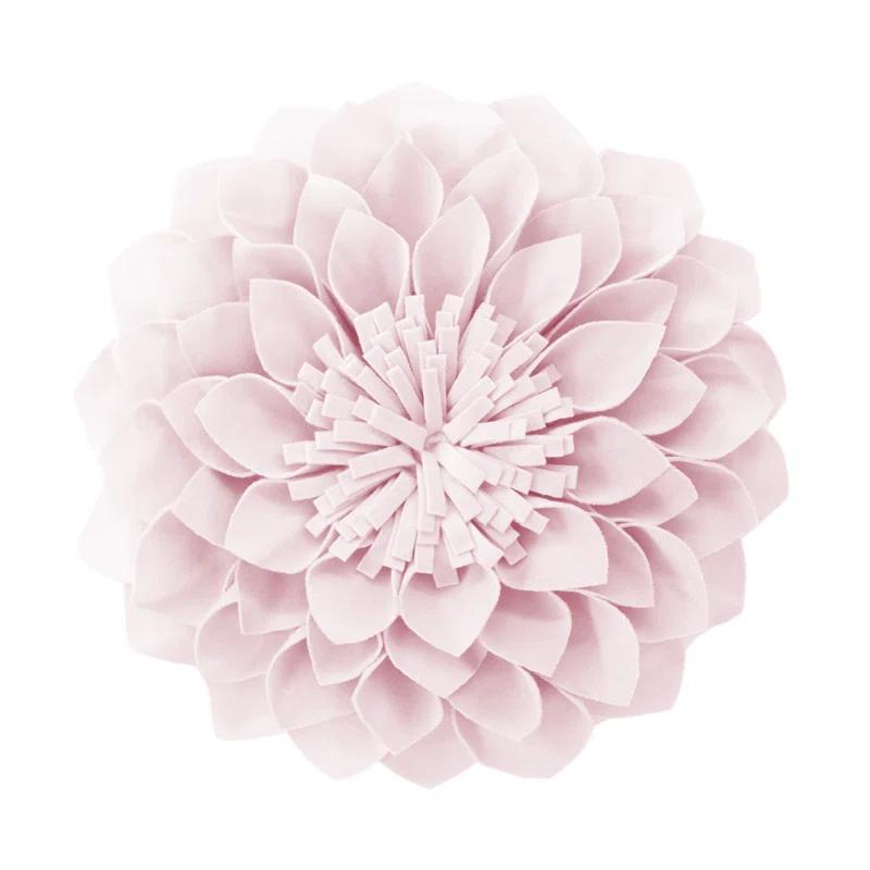 JWH 3D Floral Accent Pillow Handmade Flower Throw Pillow Decorative Cushion Cover & Insert