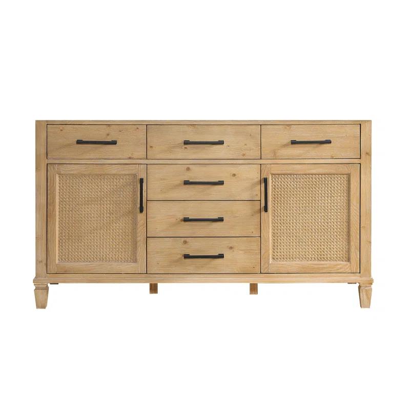 Altair Solana 59.2" Double Bathroom Vanity Base Only in Weathered Fir