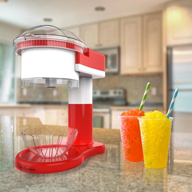 Classic Cuisine Shaved Ice Maker- Snow Cone, Italian Ice, and Slushy Machine for Home Use, Countertop Electric Ice Shaver/Chipper with Cup by Classic Cuisine