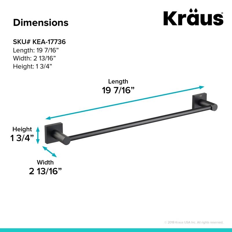 Kraus KEA-17736MB Ventus 18" Wall Mounted Towel Bar