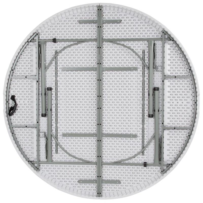 Flash Furniture Noah Stonewall 6' Round Plastic Folding Event Table with Carrying Handle