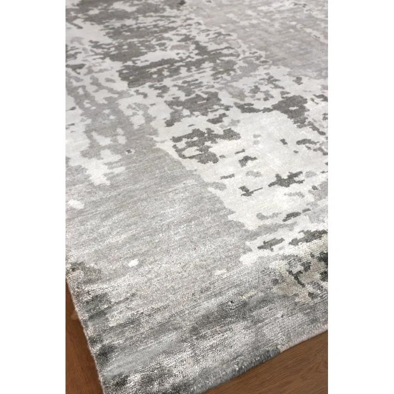 EXQUISITE RUGS Exquisite Rugs Bamboo Silk Hand-Knotted Gray/Silver Area Rug