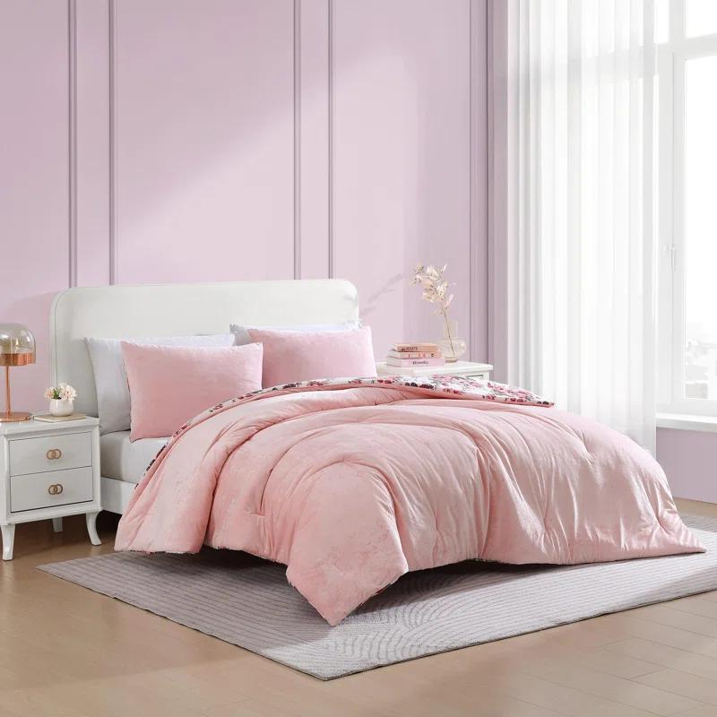 Betsey Johnson Betsey Johnson Solid Reversible Comforter Set