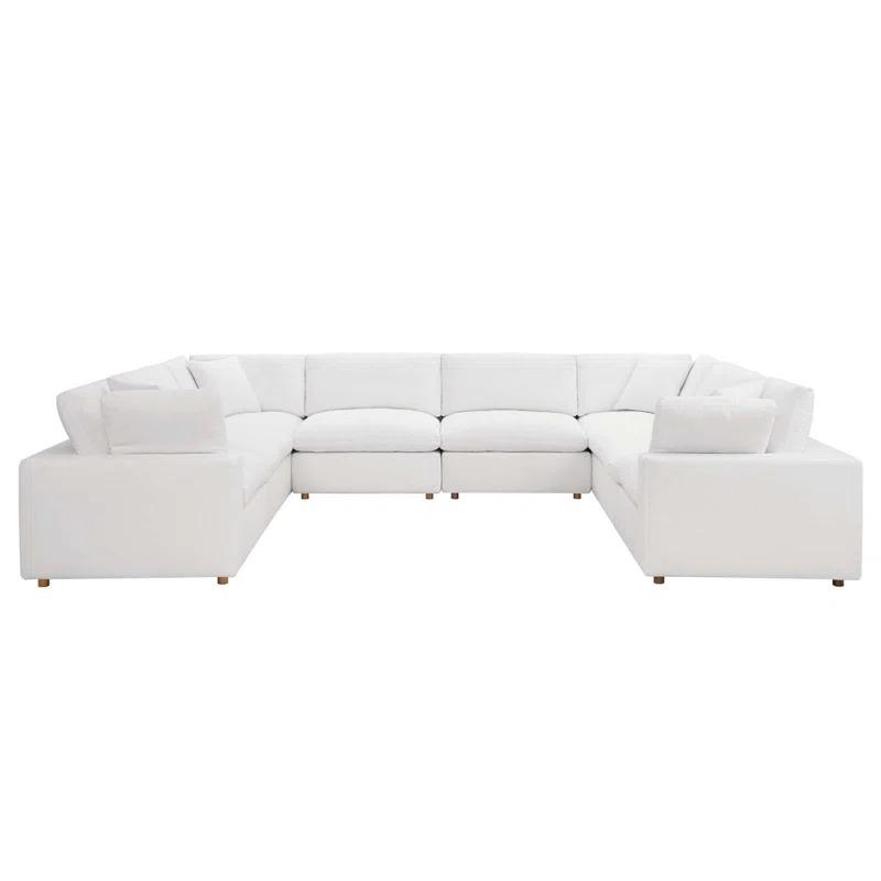 Modway Modway Commix Down-Filled Overstuffed Upholstered Sectional Sofa Set, 8 Piece U Shape