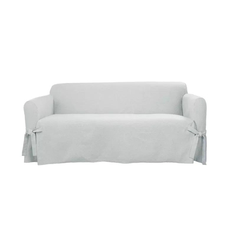 Sure Fit Polyester Box Cushion Loveseat Slipcover