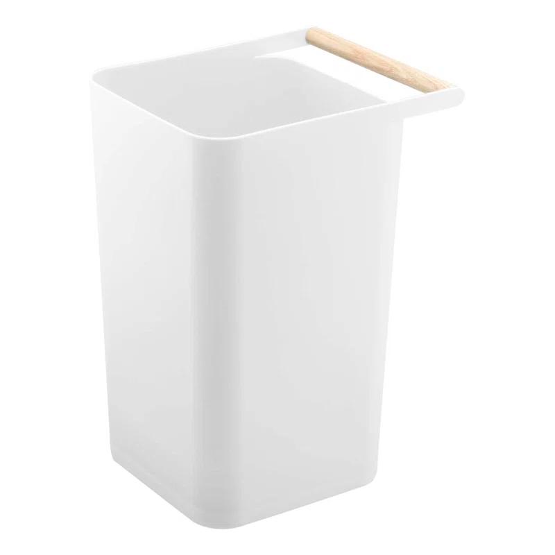 Como Yamazaki Home Slim Square Trash Can Garbage Waste Basket For Bathroom or Kitchen, 2.5 gallons