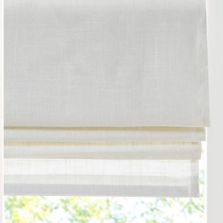 Madison Park Kyler Linen Blend Light Filtering Single Roman Shade