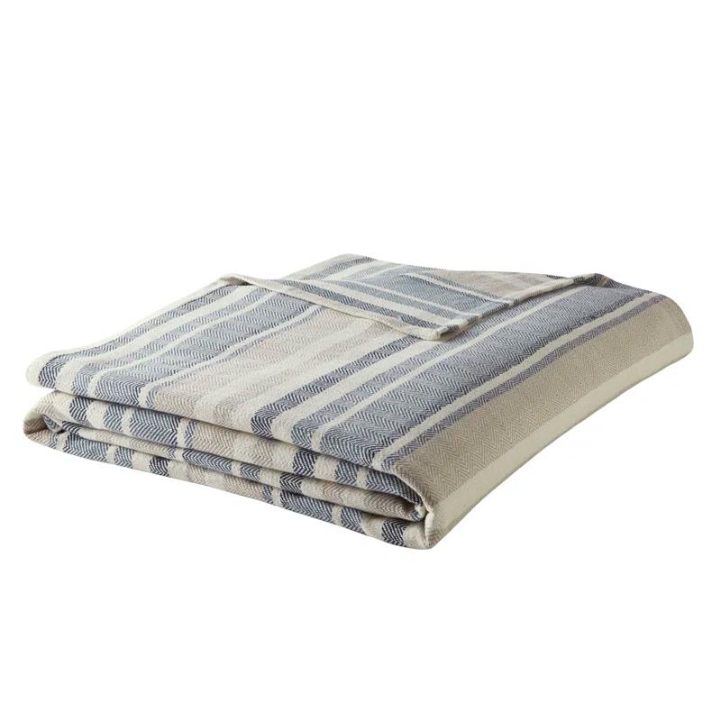 Eddie Bauer Eddie Bauer Herringbone Cotton Reversible Blanket