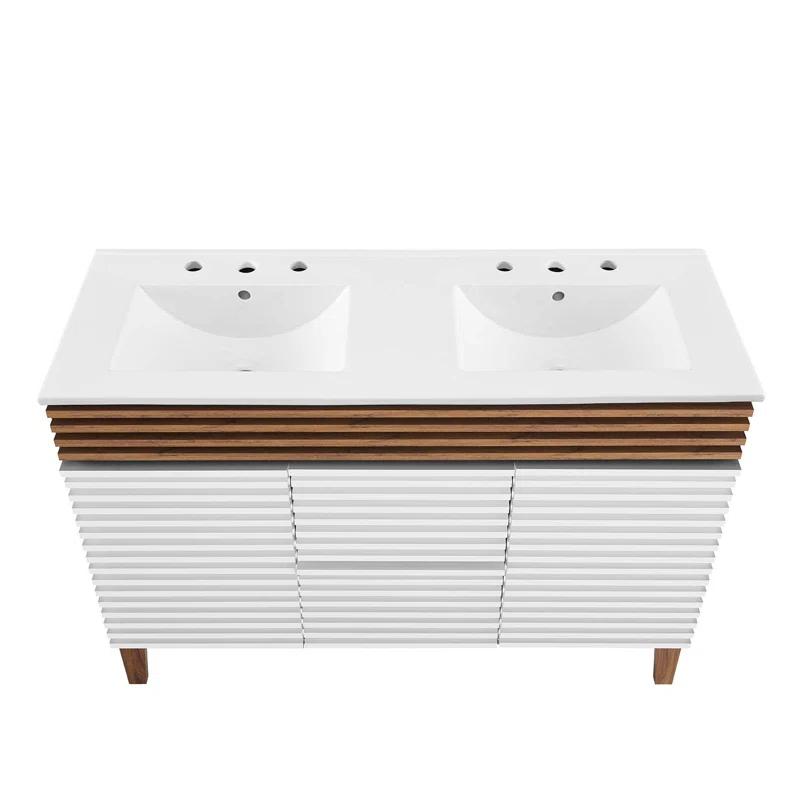 Trio Supply House Modway Render 48" Double Sink Bathroom Vanity