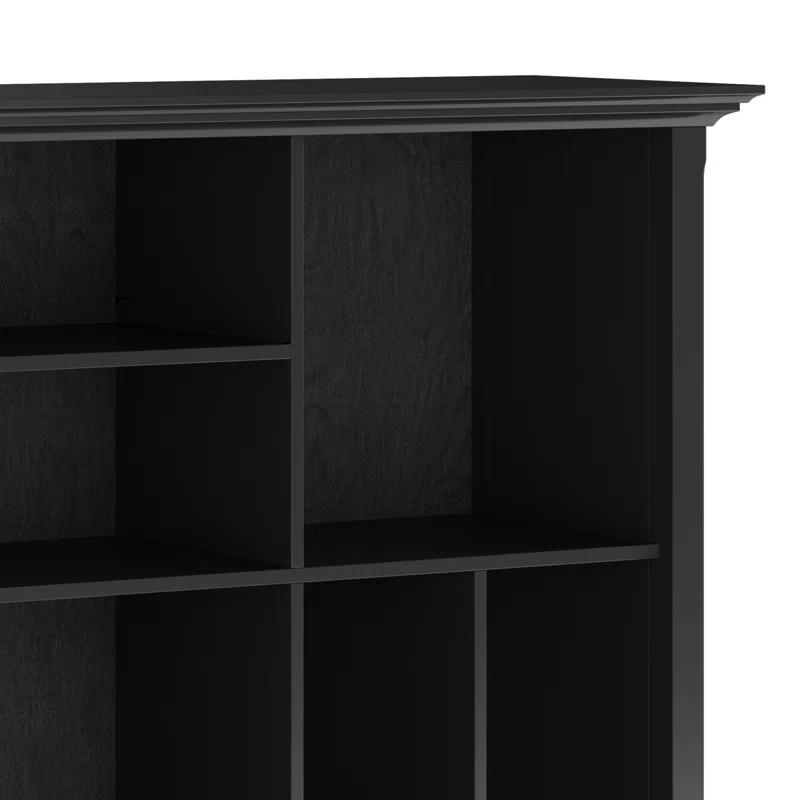 Simpli Home Amherst 44"W Solid Wood Multi Cube Bookcase with 8 Different Sized Storage Cubbies