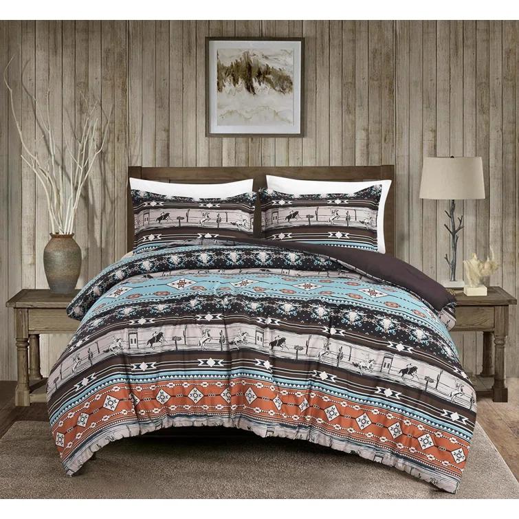 Chezmoi Collection Sawyer Southwestern Cowboys Rodeo Comforter Set
