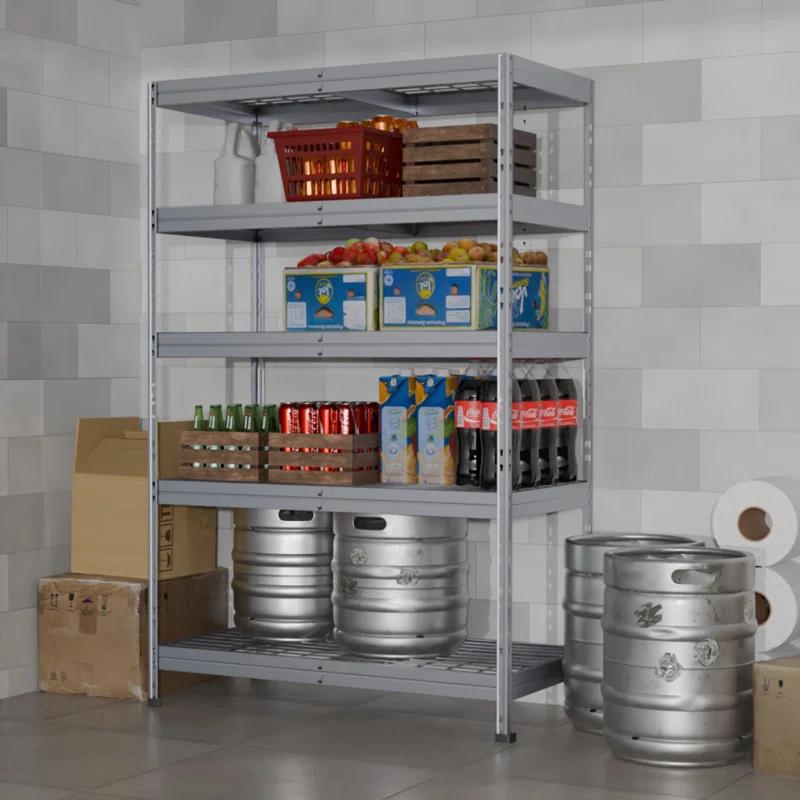 AR SHELVING Ar Shelving 5-Tier Galvanized Steel Garage Storage Shelving Unit in Silver with Wire Racks (35.4 in. W x 71 in. H x 18 in. D) NSF Certified