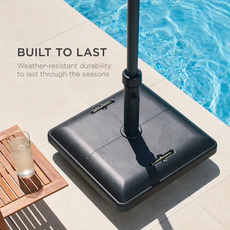 Arlmont & Co. Ristin 81 lb. Heavy Duty Concrete Rolling Patio Umbrella Base Stand with Locking Wheels