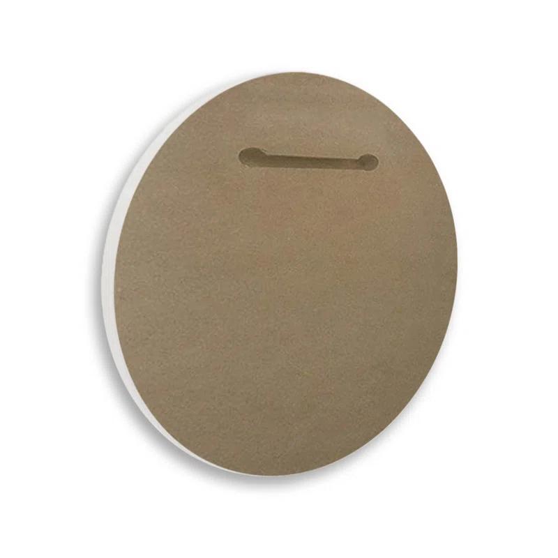 Stupell Industries Abstract Deco Sunburst Shape Over Dark Blue Circular Wall Plaque, 12" Diameter