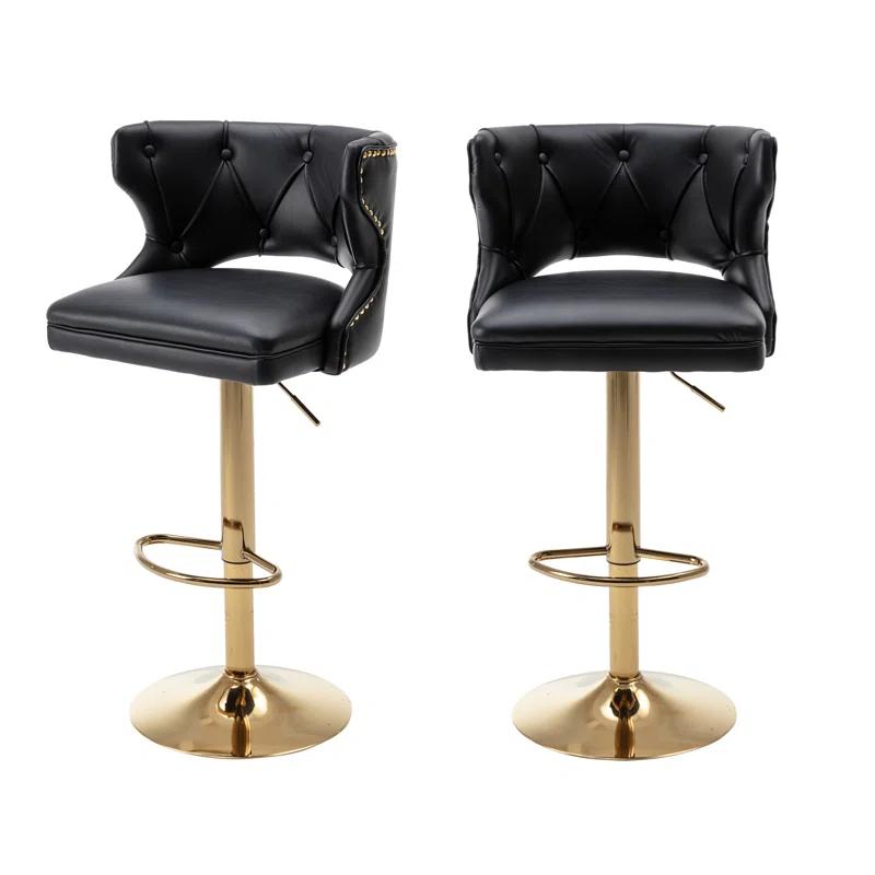 Rosdorf Park Swivel Adjustable Height Counter Stool (Set of 2)