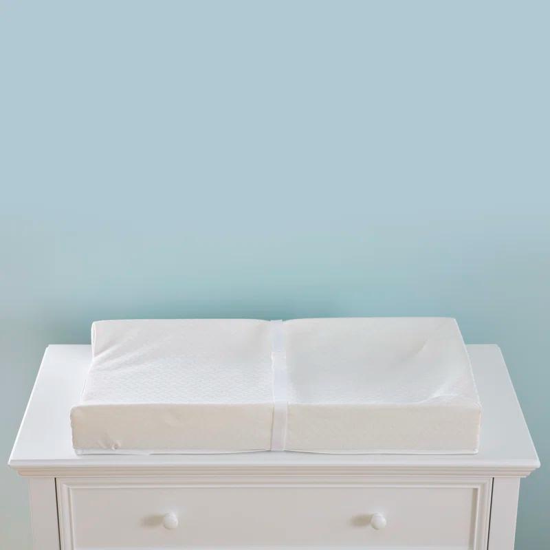 Sealy Baby Sealy Baby Cotton Comfort Waterproof 3-Sided Contoured Baby Diaper Changing Pad for Dresser or Changing Table, Baby Changing Pad - White, 32” x 16”