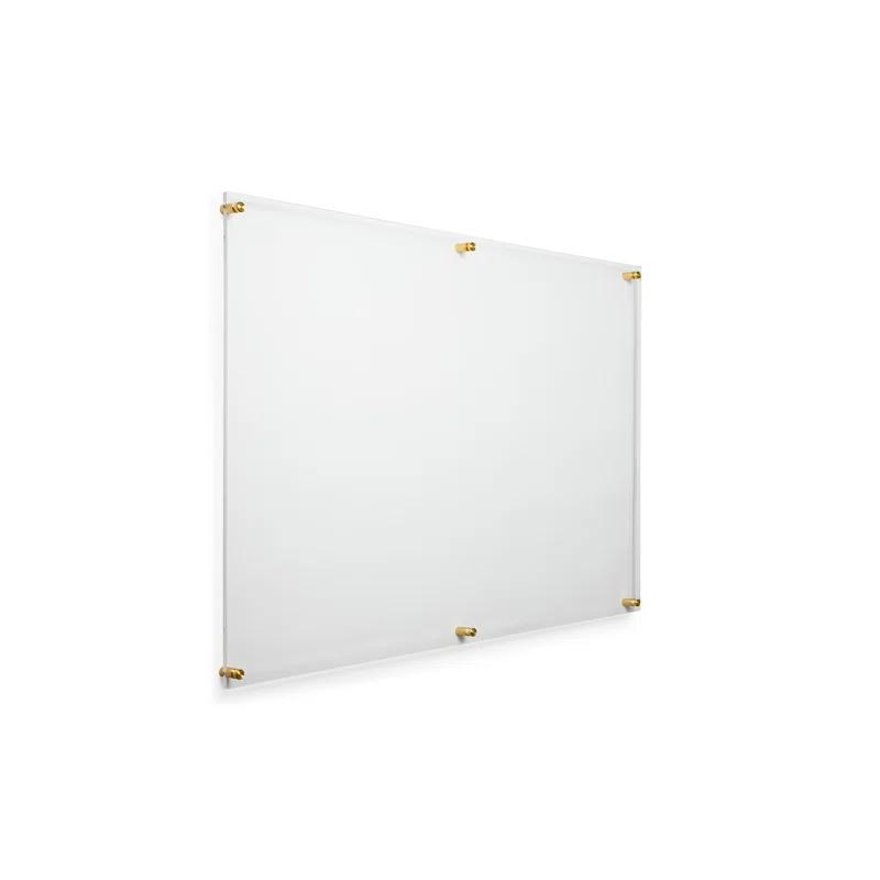 Clear UV-Grade Acrylic Modern Floating Picture Frame - Gold