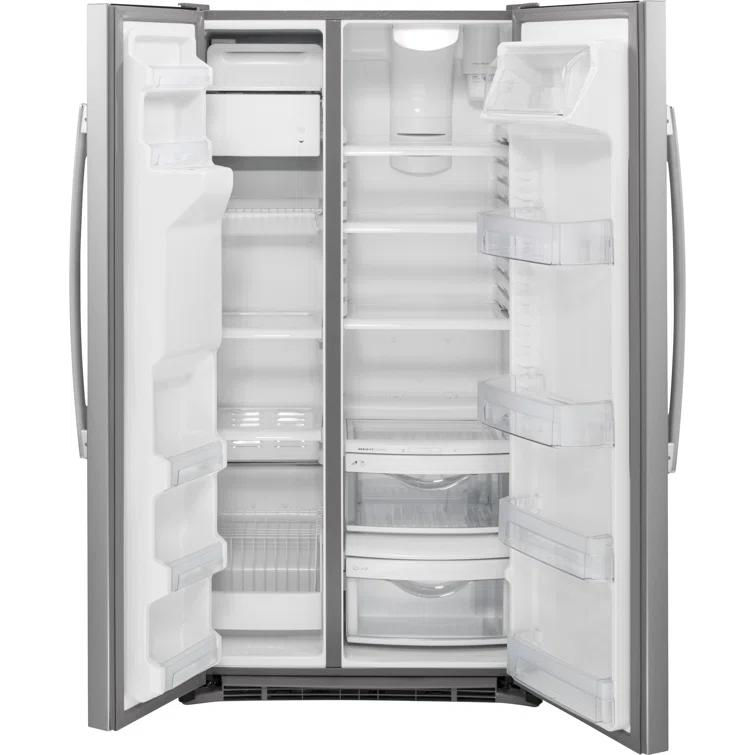GE Appliances 36" Counter Depth Side-by-Side 21.9 cu. ft. Refrigerator GZS22DSJSS