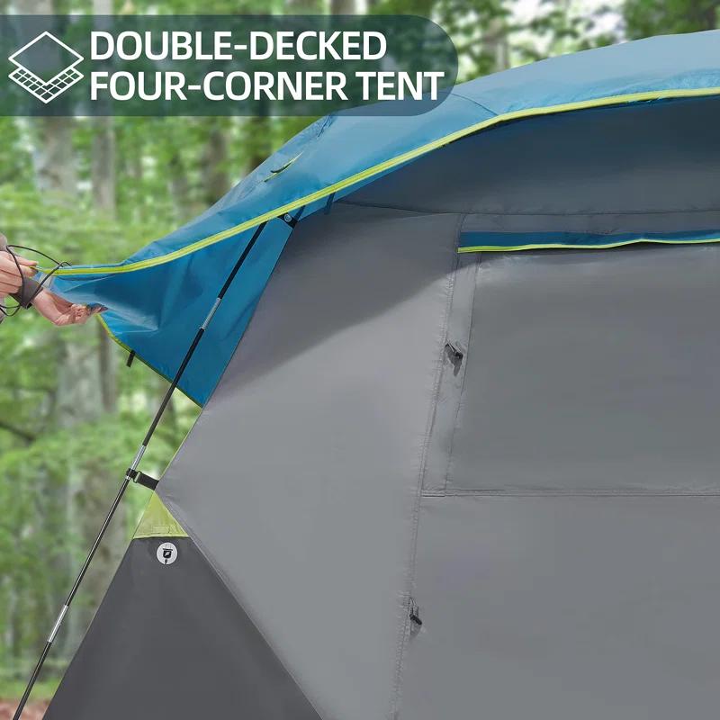 NATIONAL WINDOW Camping Tent 4/8 Person Waterproof Quick Set Up Folding Outdoor Backpacking Tent 4 Person Family Hiking