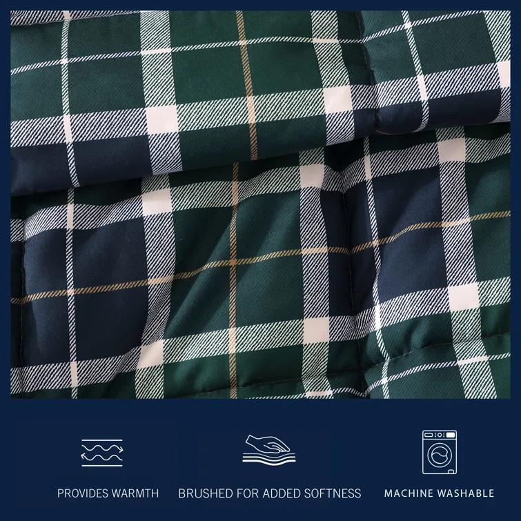 Nautica Costal Plaids Nautica Northsail Plaid Navy Reversible Duvet Cover Set