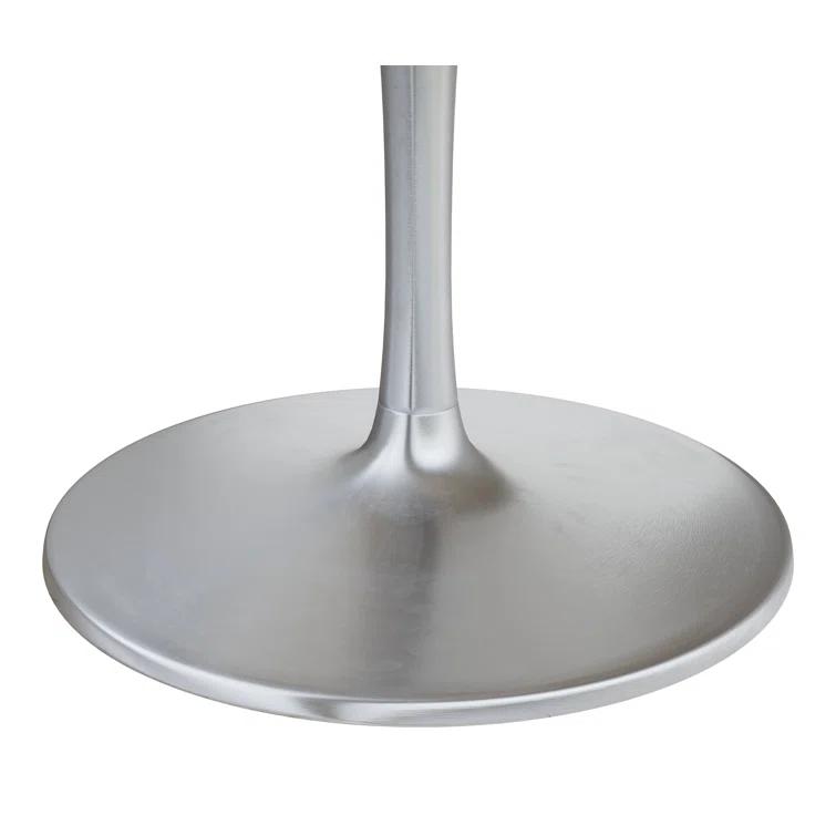 Zuo Hospitality Round Marble Top Metal Base Dining Table