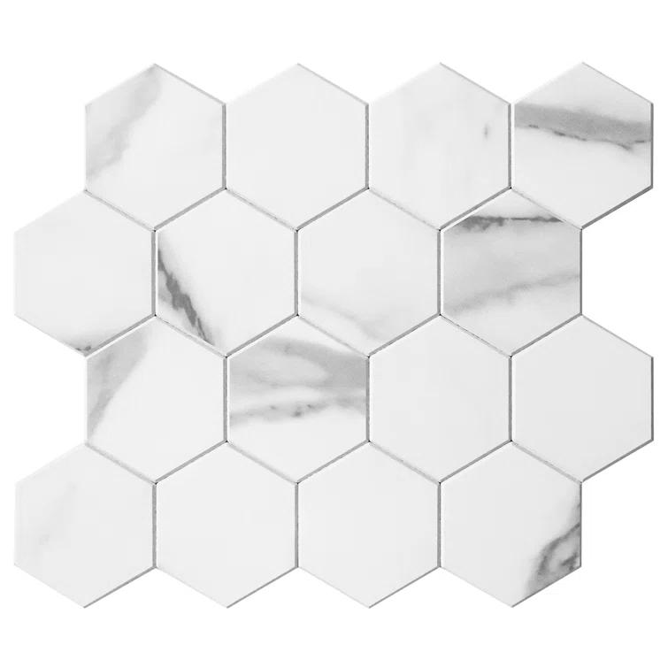 Avant Decor 3.27'' W x 2.88'' L Engineered Stone Peel and Stick Mosaic Tile