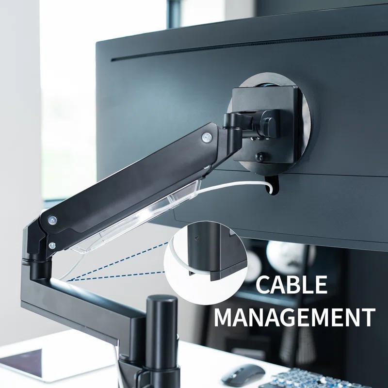 Vivo Pneumatic Arm Single Monitor Desk Mount