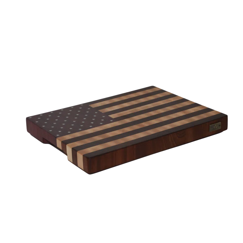 Maple/Mahogany/Purple Heart Wood American Flag Design Cutting Board