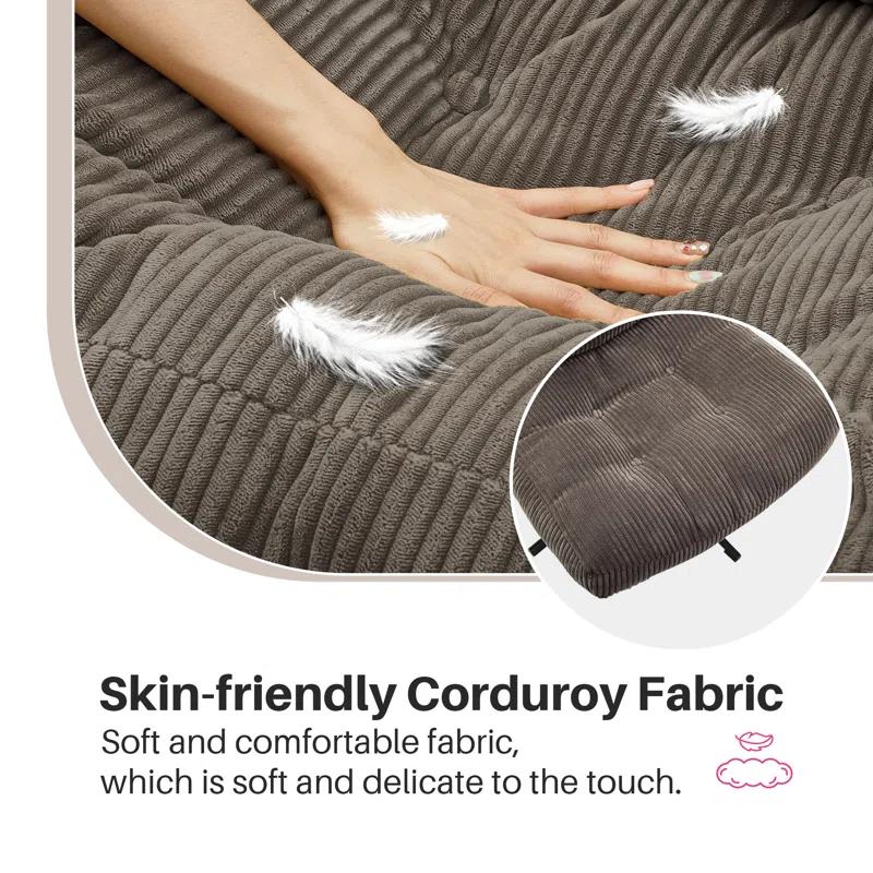 Red Barrel Studio® Hardyal Upholstered Swivel Accent Chair with Ottoman