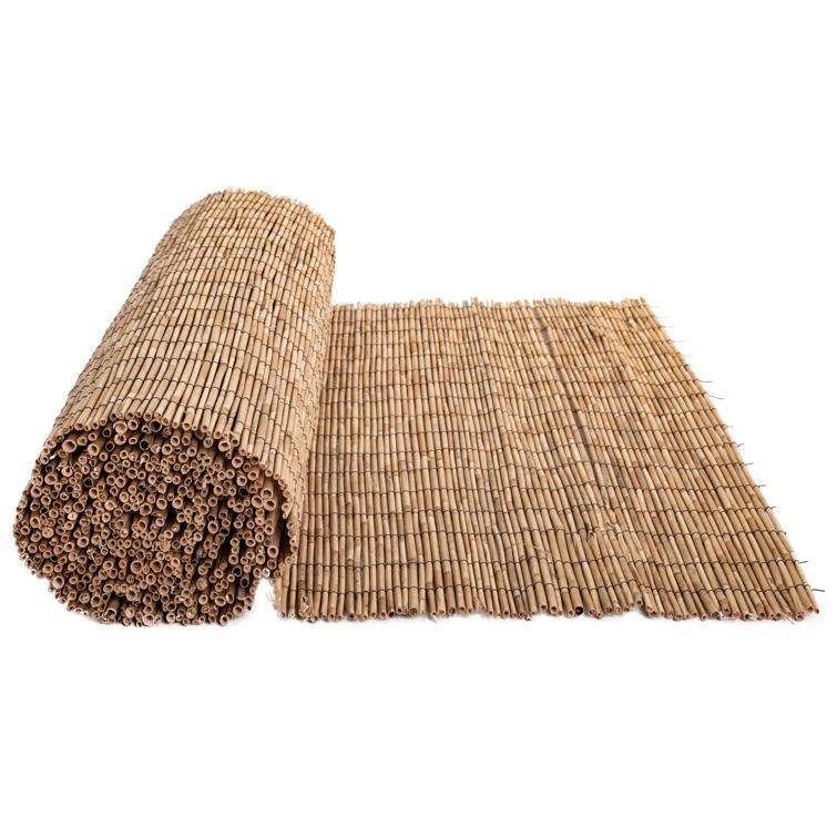 Backyard X-Scapes 6 ft. H x 16 ft. W Natural Jumbo Reed Fence Decorative Garden Fencing Divider