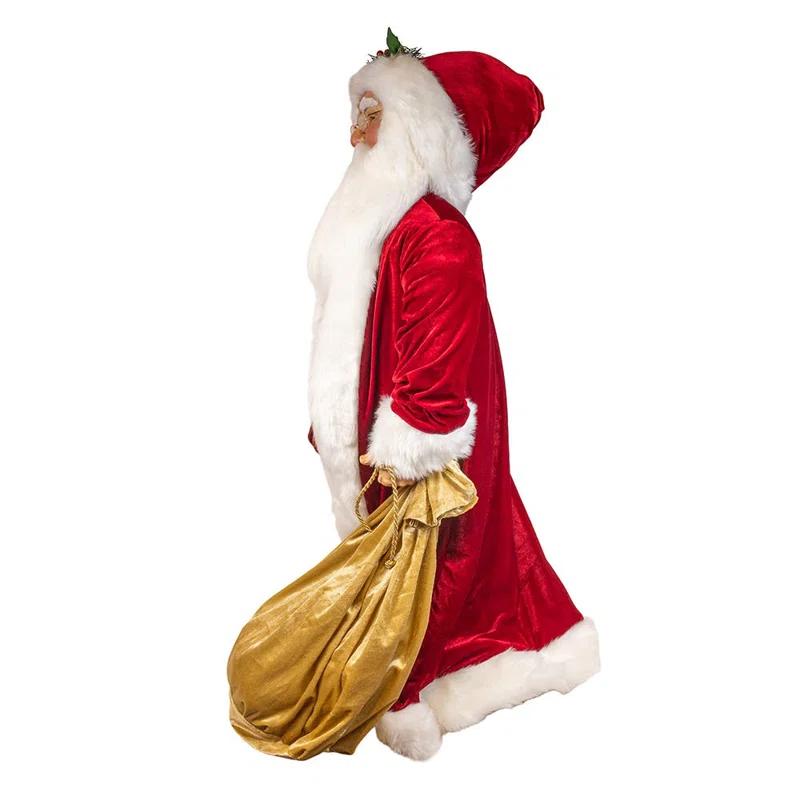 Kurt Adler Kurt Adler 40-Inch Jacqueline Kent Traditional Santa With Bag