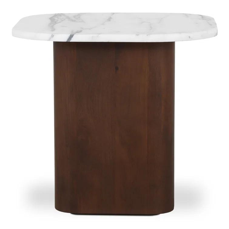 Wade Logan® Cealain Accent Table White Calacatta Marble