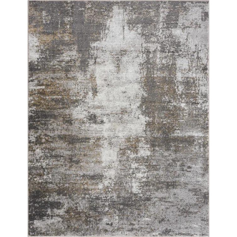 17 Stories Liveree Abstract Design Modern Gray/Beige Area Rug